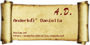 Anderkó Daniella névjegykártya